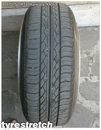 An example of tyre stretch: 175/50 R15 on 8.0J – HANKOOK