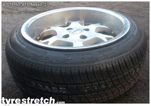 An example of tyre stretch: 175/50 R15 on 8.0J – NEXEN