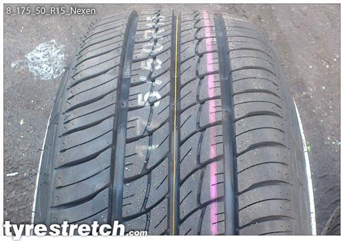 An example of tyre stretch: 175/50 R15 on 8.0J – NEXEN