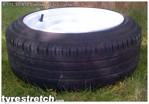 An example of tyre stretch: 175/55 R15 on 8.0J – CONTINENTAL