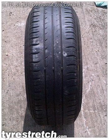 An example of tyre stretch: 175/55 R15 on 8.0J – CONTINENTAL