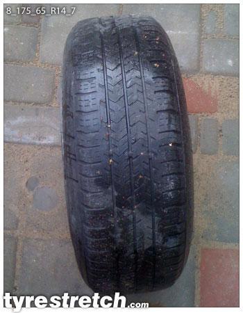 An example of tyre stretch: 175/65 R14 on 8.0J