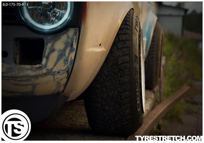 175/70 R13 on 8.0J