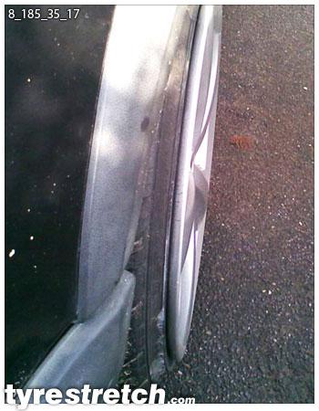An example of tyre stretch: 185/35 R17 on 8.0J