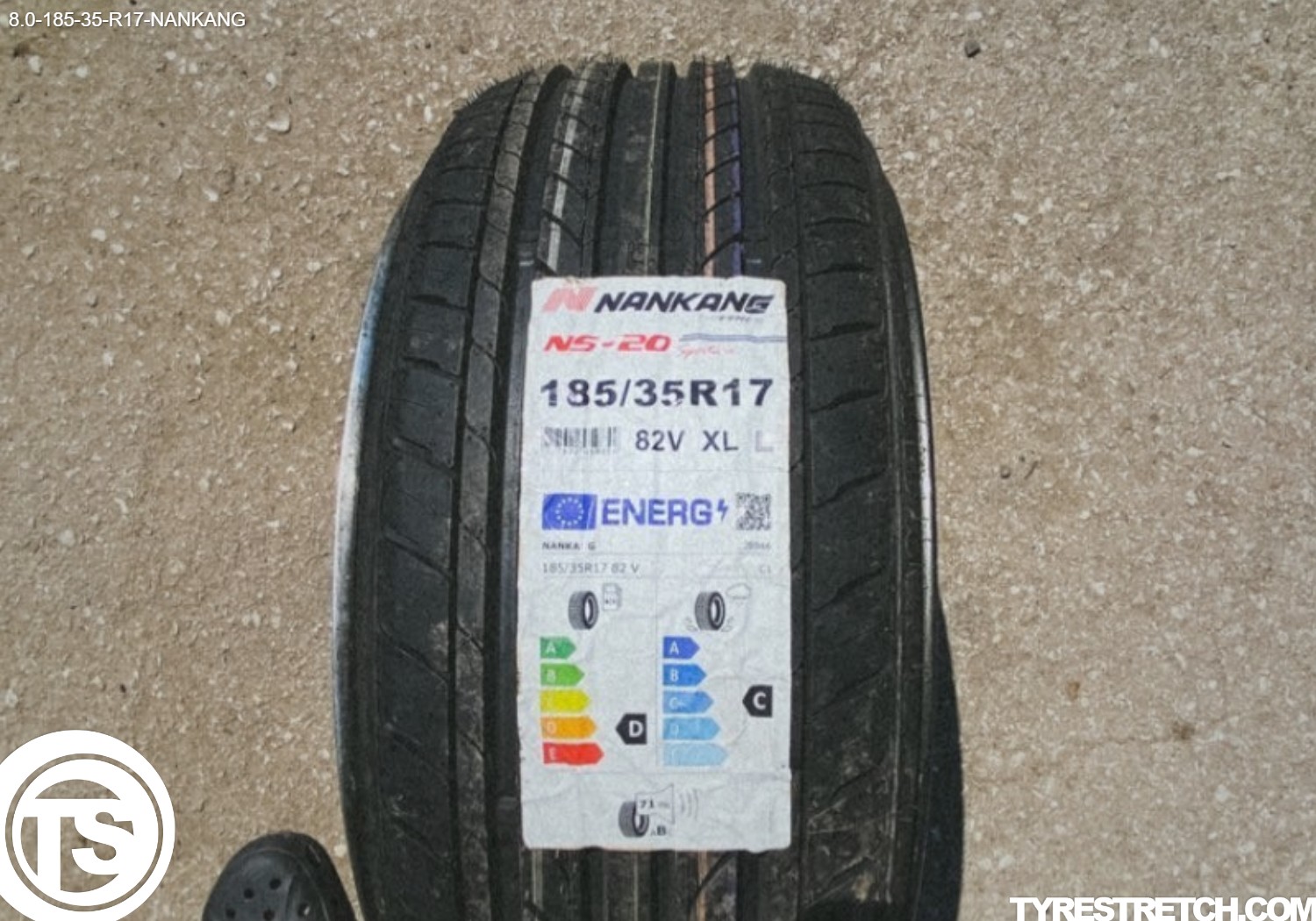 An example of tyre stretch: 185/35 R17 on 8.0J – NANKANG