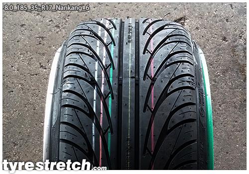 An example of tyre stretch: 185/35 R17 on 8.0J – NANKANG