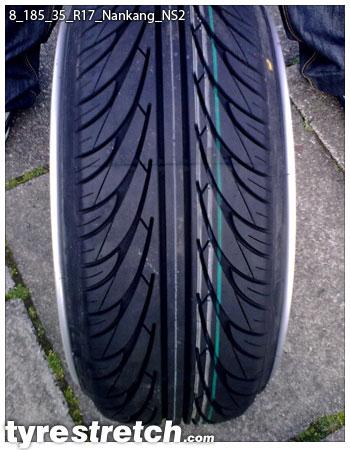 An example of tyre stretch: 185/35 R17 on 8.0J – NANKANG
