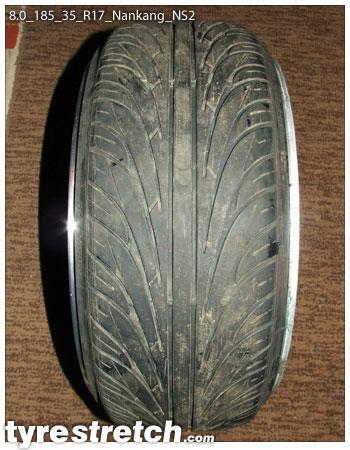 An example of tyre stretch: 185/35 R17 on 8.0J – NANKANG
