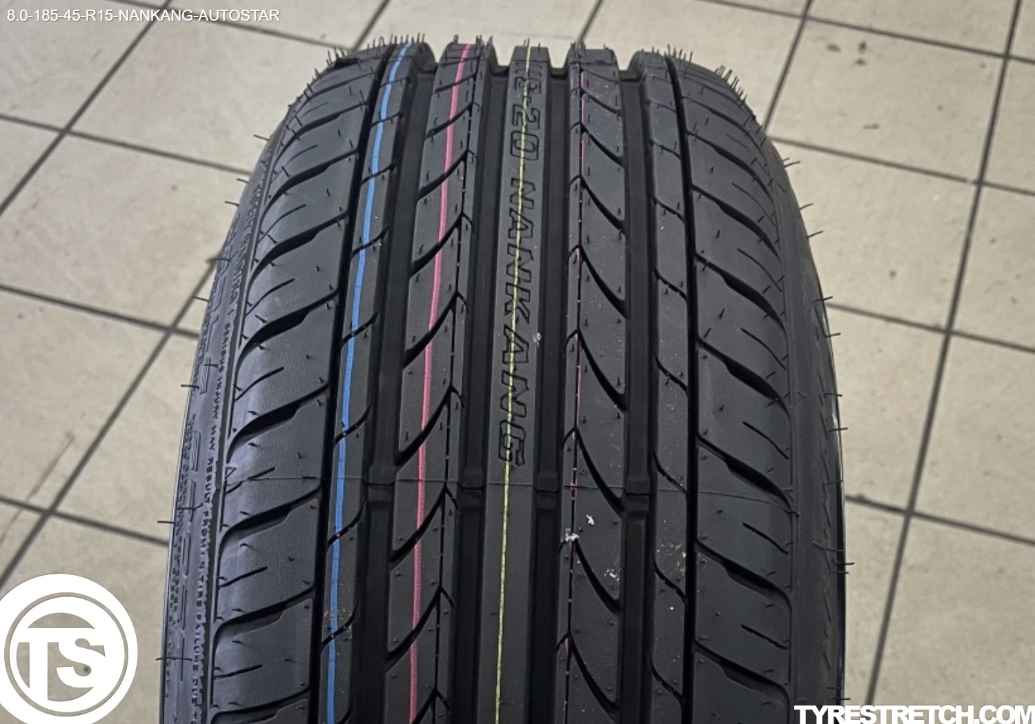 An example of tyre stretch: 185/45 R15 on 8.0J – NANKANG (AUTOSTAR)