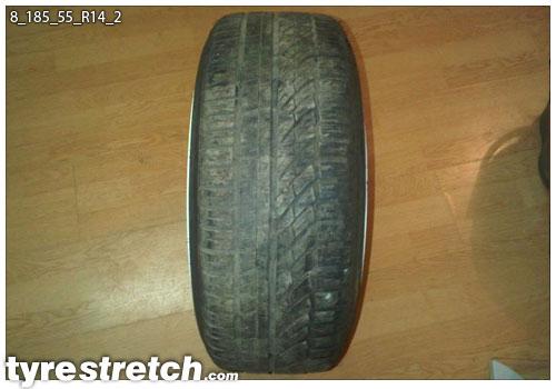 185/55 R14 on 8.0J
