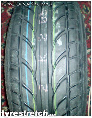 An example of tyre stretch: 185/55 R15 on 8.0J – ACHILLES