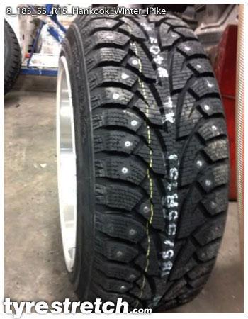 An example of tyre stretch: 185/55 R15 on 8.0J – HANKOOK