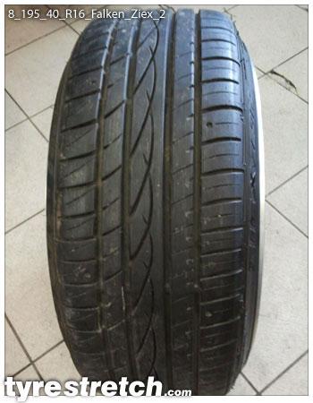 An example of tyre stretch: 195/40 R16 on 8.0J – FALKEN