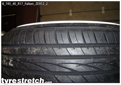 An example of tyre stretch: 195/40 R17 on 8.0J – FALKEN