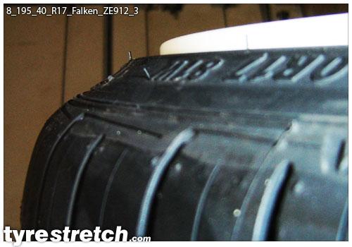 An example of tyre stretch: 195/40 R17 on 8.0J – FALKEN