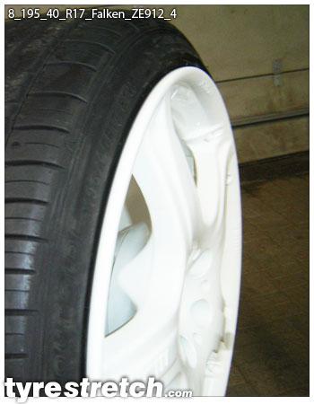 An example of tyre stretch: 195/40 R17 on 8.0J – FALKEN