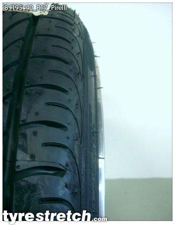 An example of tyre stretch: 195/40 R17 on 8.0J – PIRELLI