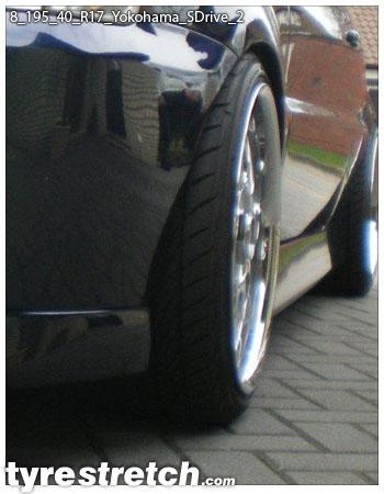 An example of tyre stretch: 195/40 R17 on 8.0J – YOKOHAMA