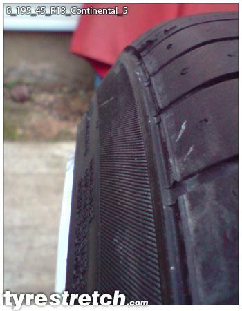 An example of tyre stretch: 195/45 R13 on 8.0J – CONTINENTAL