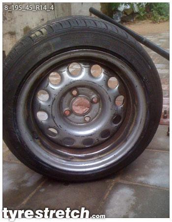 195/45 R14 on 8.0J