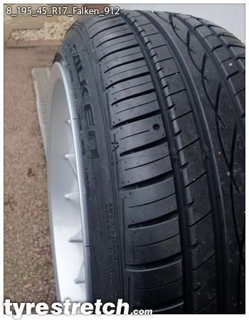 An example of tyre stretch: 195/45 R17 on 8.0J – FALKEN