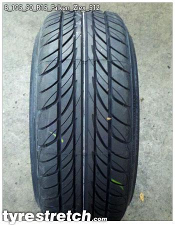 An example of tyre stretch: 195/50 R15 on 8.0J – FALKEN