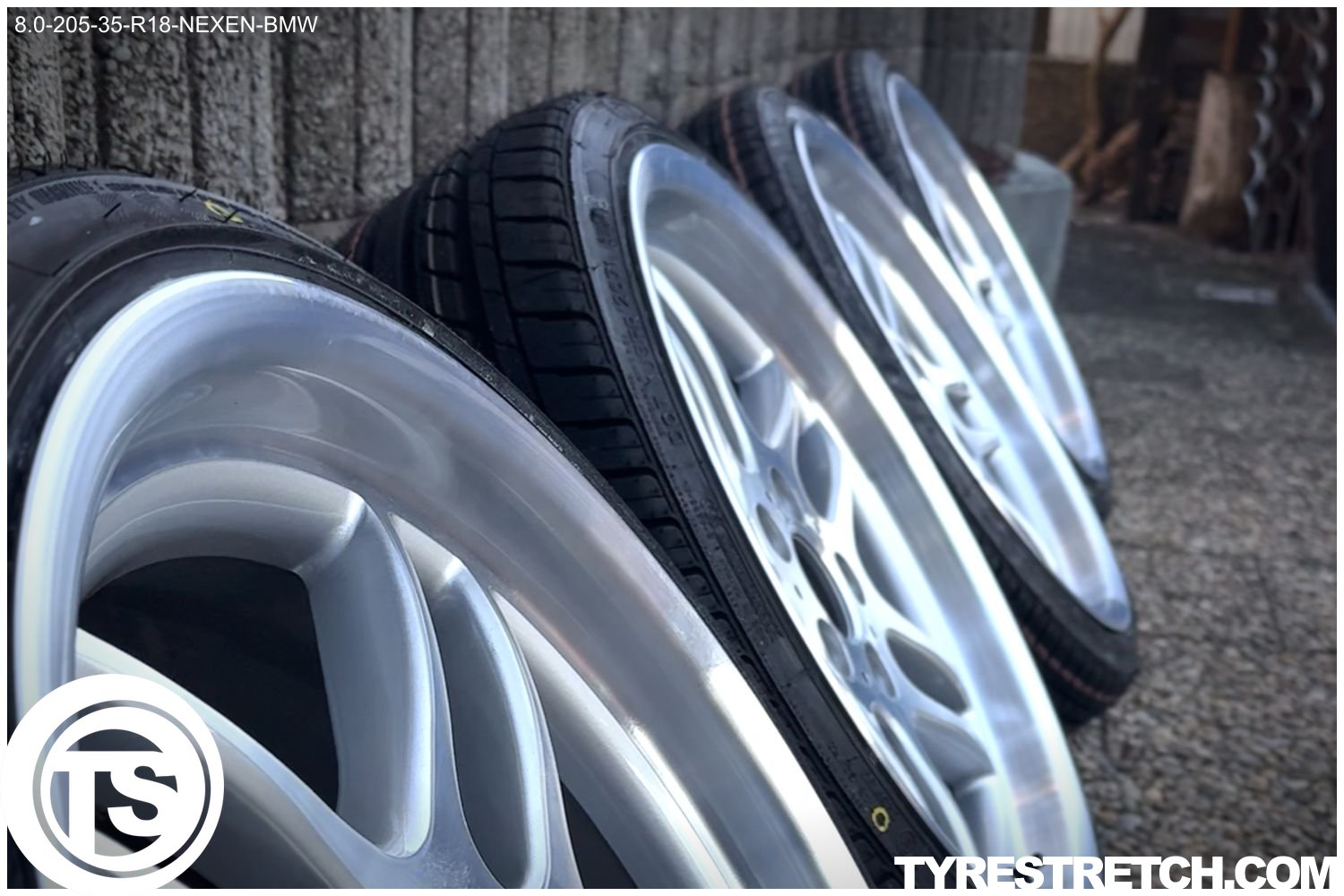 An example of tyre stretch: 205/35 R18 on 8.0J – NEXEN (BMW)