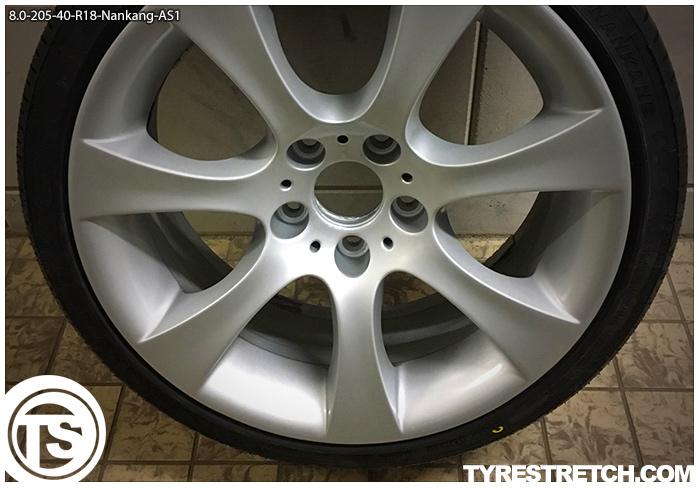 An example of tyre stretch: 205/40 R18 on 8.0J – NANKANG