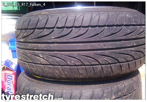 An example of tyre stretch: 215/35 R17 on 8.0J – FALKEN