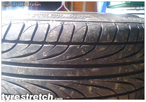 An example of tyre stretch: 215/35 R17 on 8.0J – FALKEN