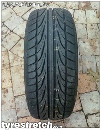 An example of tyre stretch: 215/35 R18 on 8.0J – FALKEN