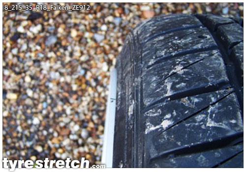 An example of tyre stretch: 215/35 R18 on 8.0J – FALKEN