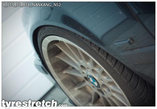 An example of tyre stretch: 215/35 R18 on 8.0J – NANKANG