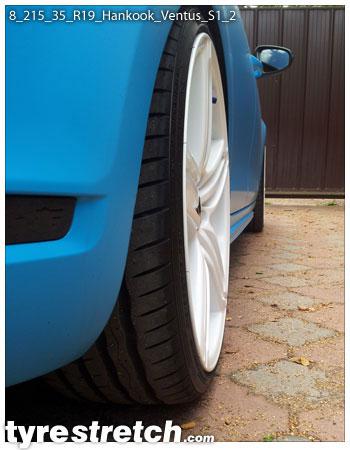 An example of tyre stretch: 215/35 R19 on 8.0J – HANKOOK