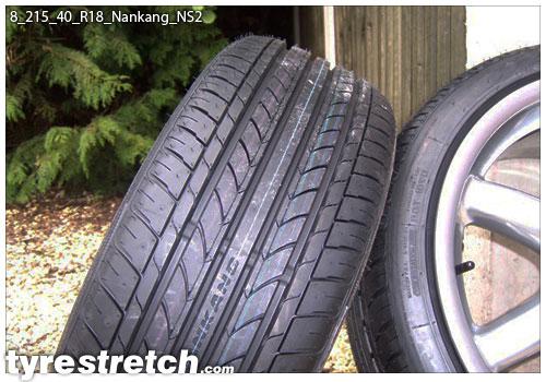 An example of tyre stretch: 215/40 R18 on 8.0J – NANKANG