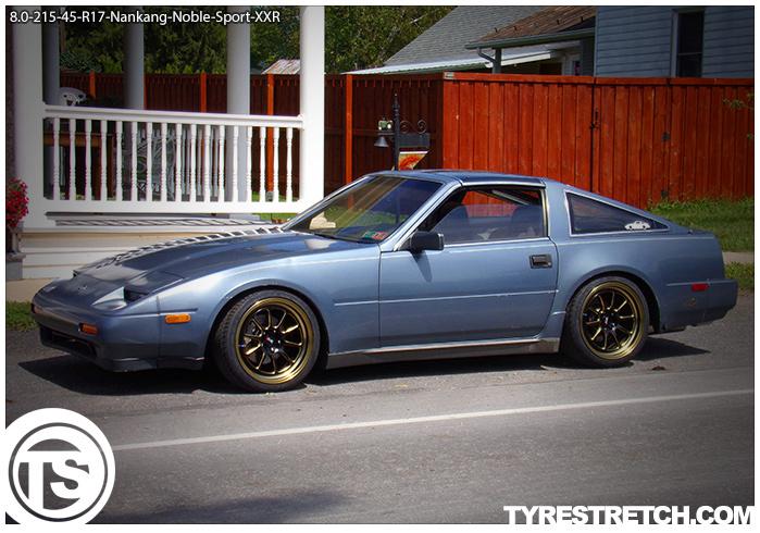 An example of tyre stretch: 215/45 R17 on 8.0J – NANKANG (XXR)