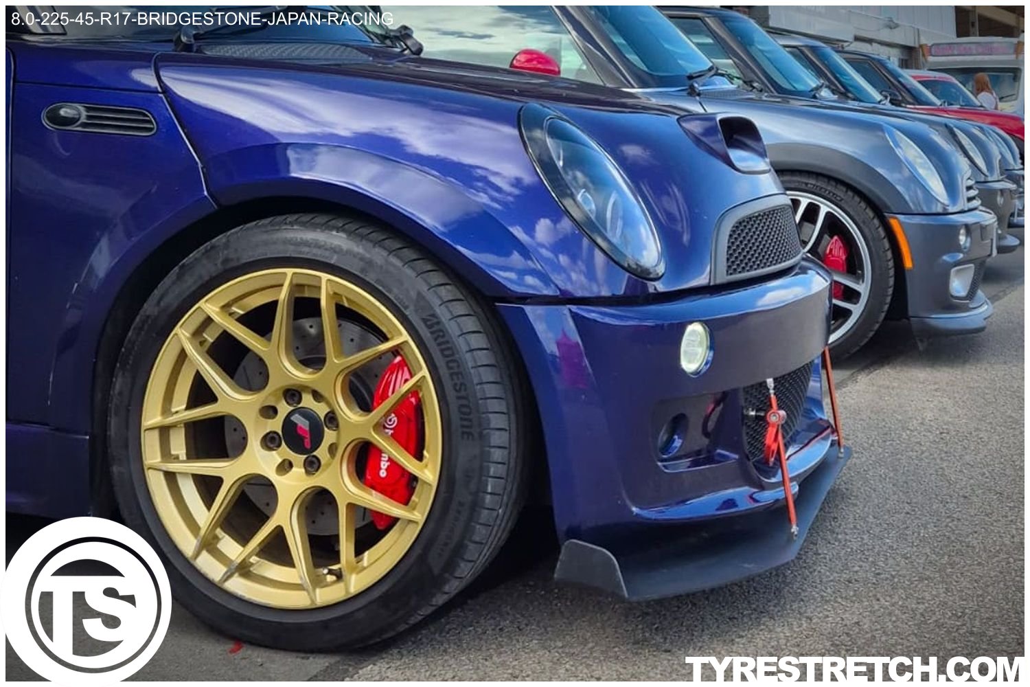 225/45 R17 on 8.0J – BRIDGESTONE tyre, JAPAN-RACING rim