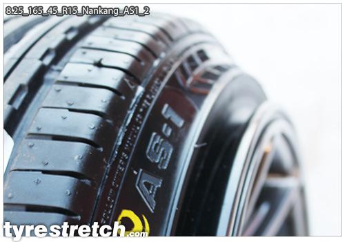 An example of tyre stretch: 165/45 R15 on 8.25J – NANKANG