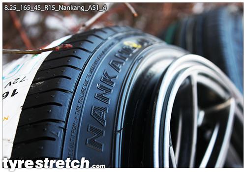 An example of tyre stretch: 165/45 R15 on 8.25J – NANKANG