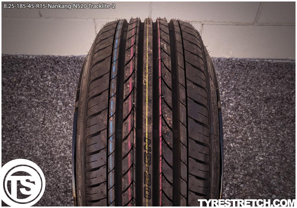 An example of tyre stretch: 185/45 R15 on 8.25J – NANKANG (TRACKLITE)