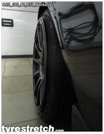 An example of tyre stretch: 195/40 R17 on 8.25J – NANKANG