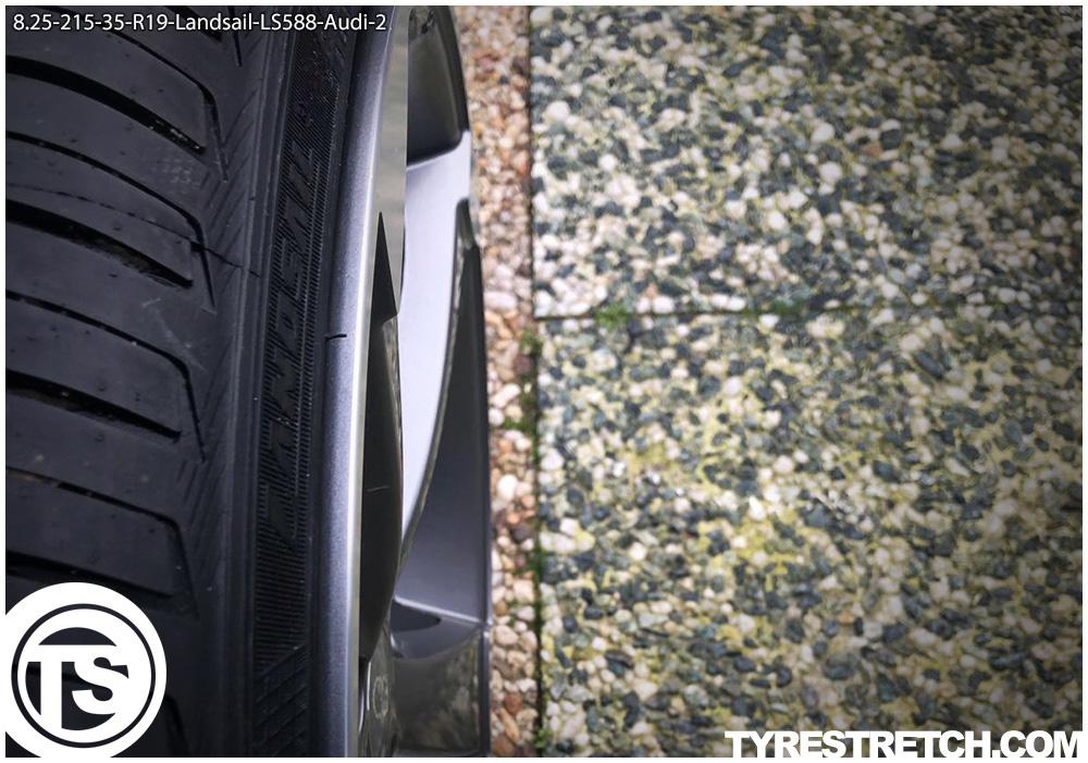 An example of tyre stretch: 215/35 R19 on 8.25J – LANDSAIL (AUDI)