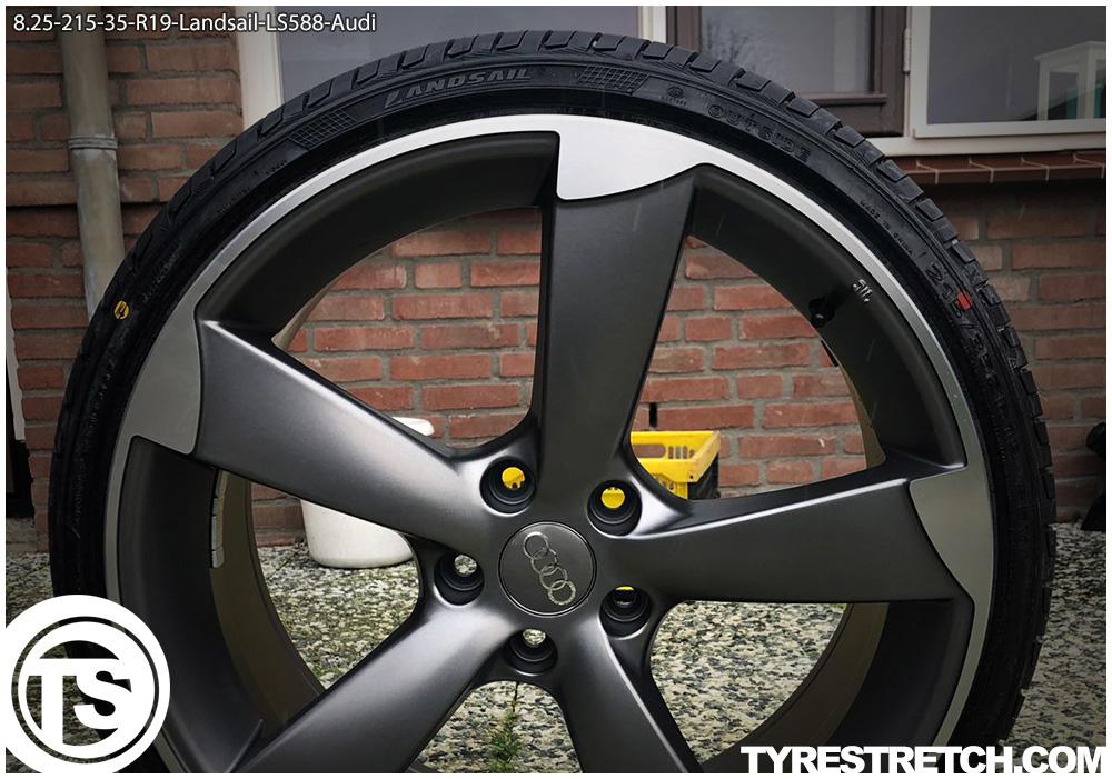 An example of tyre stretch: 215/35 R19 on 8.25J – LANDSAIL (AUDI)