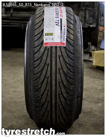 An example of tyre stretch: 165/50 R15 on 8.5J – NANKANG