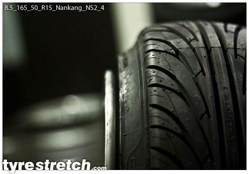 An example of tyre stretch: 165/50 R15 on 8.5J – NANKANG