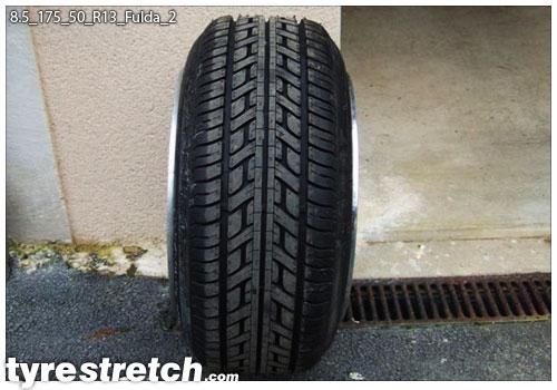 An example of tyre stretch: 175/50 R13 on 8.5J – FULDA