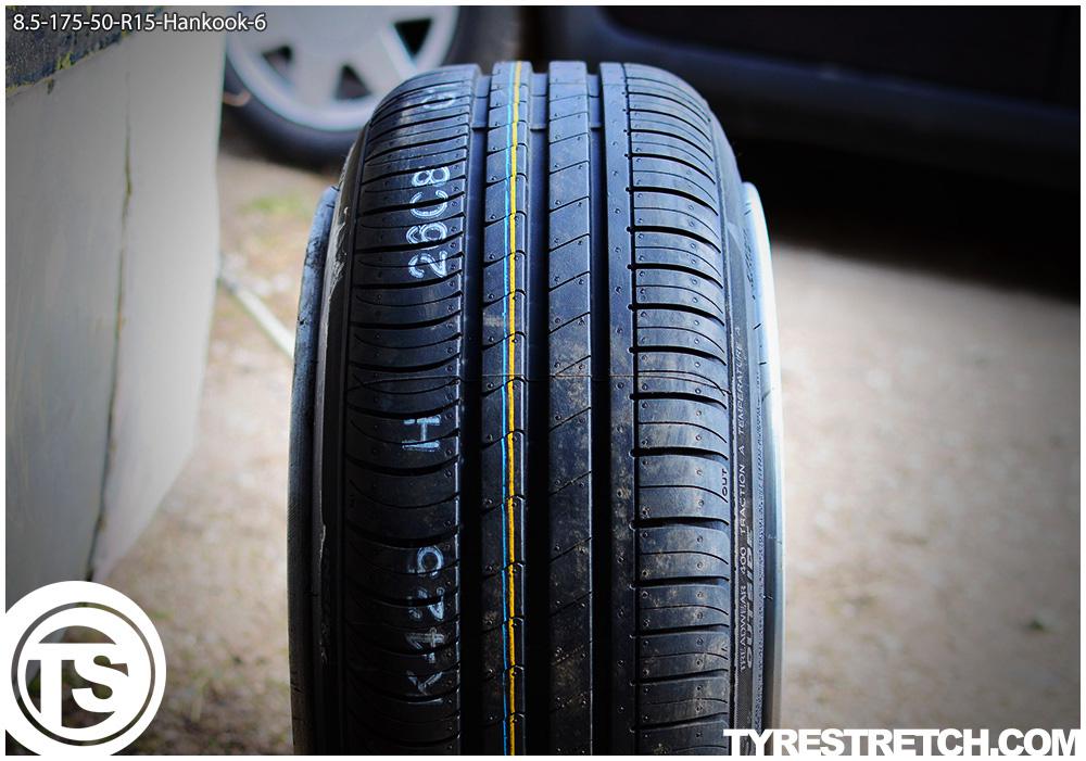 An example of tyre stretch: 175/50 R15 on 8.5J – HANKOOK