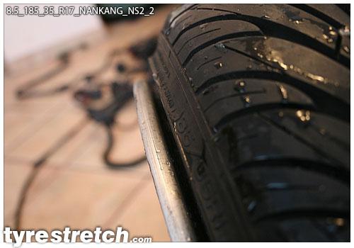 An example of tyre stretch: 185/35 R17 on 8.5J – NANKANG
