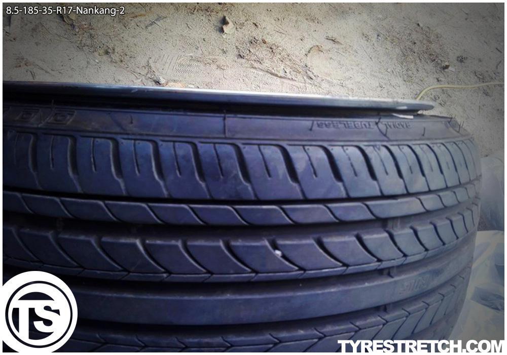 An example of tyre stretch: 185/35 R17 on 8.5J – NANKANG