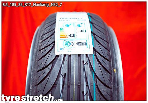 An example of tyre stretch: 185/35 R17 on 8.5J – NANKANG